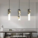 Art Deco LED Pendant Light White Marble Acrylic Bedroom Kitchen Dining Room - Ljojo