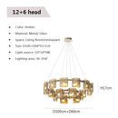 Modern Glass Chandelier LED Pendant Light for Dining Room by Ljojo