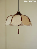 Chinese Style Wood E27 Led Fabric Pendant Lights Dining Room Chandelier Ljojo
