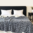 Ljojo Leopard Print Flannel Nap Blanket, Warm for Autumn/Winter