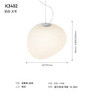 Italian Design Minimalist Pebble Pendant Lights LED E27 Glass Hanging Lamp - Ljojo
