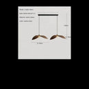Walnut LED Pendant Lamp Modern Minimalist Dining Room Chandelier by Ljojo