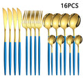 Ljojo 16-Piece Stainless Steel Tableware Set for Home, Hotel, and Restaurant