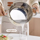 Ljojo 304 Stainless Steel Non-stick Soup Pot with Lid - Induction Cooker & Gas Stove Compatible