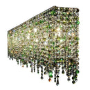 Nordic Rectangular Drop Crystal Chandelier - Luxury LED Hanging Lamp for Living Dining Room by Ljojo