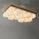 Ljojo Marble Alabaster Ceiling Lamp: Modern, Simple, All-Copper for Living Room, Bedroom, Study, Dining Room