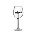 Ljojo 10oz 3D Shark Red Wine Goblet Cup in Pink, White, Blue, Grey