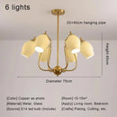 French Vintage Chandelier Hanging Light Pendant Lamp for Living Room Dining Bedroom by Ljojo.
