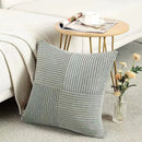Corduroy Boho Throw Pillow Covers 18x18 Inch for Home Decor - Ljojo