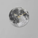 Ljojo Luminous Moon LED Wall Clock Planet Design for Home Decor