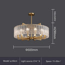 Ljojo Luxury Water Glass Chandelier: Modern LED Lighting Fixture for Home Decor
