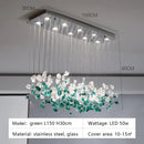 Nordic Green Stone Glass LED Pendant Chandelier by Ljojo - Elegant Dining Room Lighting Fixture