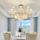 Ljojo Luxury Crystal Chandelier for European-Style Living Room, Bedroom, and Stairwell