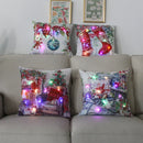Ljojo LED Christmas Pillow Cover for Festive Holiday Decor