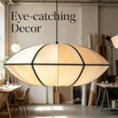 Nordic Wabi Sabi Fabric Pendant Light for Living Room by Ljojo