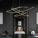 Modern Hexagon LED Pendant Light Chandelier for Living Dining Room by Ljojo