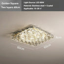 Ljojo Modern Gold Crystal Chandelier Ceiling Lamp for Dining Living Bedroom Island Decor