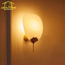 French Design Brass Ginkgo Wall Lamp LED G9 by Ljojo - Luxury Medieval Wabi-sabi Zen Art
