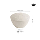 Ljojo Matte Ceramic Bowl with Lid for Soup, Steamed Egg, Dessert & Snack Bowls