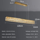 Ljojo Luxury Crystal LED Pendant Lights - Modern Steel Suspend Lamp Fixtures