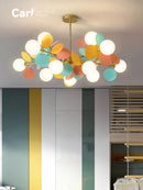 Nordic Colorful Living Room Chandelier Magic Bean Designer Modern Simple Light Luxury Ljojo