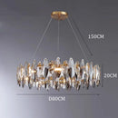 Ljojo Luxury Crystal Chandelier | Modern Dining Room Pendant Light Glowing with Elegance