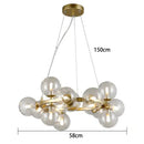 Ljojo Modern LED Glass Bubble Chandelier Light for Bedroom Dining Living Room