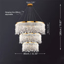 Nordic K9 Crystal Chandelier - All-Gold Led Round Ceiling Lamp - High-Quality Home Decor - Ljojo