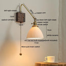 Ljojo LED Wall Lamps: Modern Style for Bedroom, Bathroom, Living Room, Walnut Copper Fixtures