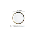 Ljojo Light Luxury Ceramic Dinner Plate for Steaks, Noodles, Fruits, and Dim Sum