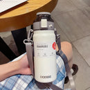 Ljojo 21oz Stainless Steel Water Bottle with Straw and Strap
