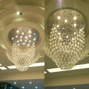 Crystal Round Living Room Chandelier | Long Staircase Villa Duplex Light | Ljojo