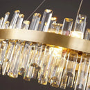 Ljojo Crystal Chandelier Modern Minimalist Living Pendant Light Luxe Kitchen Island Fixture