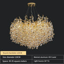 Gold Round K9 Crystal Chandelier Lamp for Luxe Home Decor by Ljojo