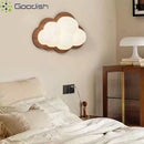 Ljojo Solid Wood Clouds LED Wall Lamps Art Chandeliers for Bedroom Home Decoration