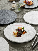 Ljojo 10" Stone Grain Ceramic Steak & Sushi Plate