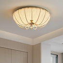 French Medieval Pearl Bedroom Crystal Ceiling Lamp Dimmable Romantic Lights by Ljojo