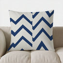 Blue & White Chevron Pattern Pillow Cover for Sofa, Bedroom, Car - Ljojo Brand