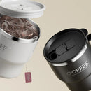 Ljojo Double Wall Stainless Steel Insulated Coffee Cup with Handle