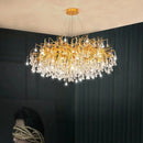 Ljojo Luxury Crystal Ceiling Chandelier: Modern Living Room Dining Bedroom Pendant Light