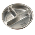 Ljojo 3-Grid Stainless Steel Kids Food Plate - Cute & Durable Divided Dish