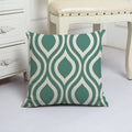 Blue Arrow Geometric Petal Linen Pillowcase by Ljojo