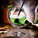 Ljojo 11oz Cocktail Glasses Set with Straw - Globe Shape Design for Drinks