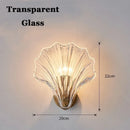 LED Wall Lamps Shell Glass Art Nordic Sconces by Ljojo for Modern Home Decor