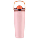 Ljojo 30oz Insulated Water Bottle with Straw - Vacuum Thermos Cup for Hot/Cold Drinks