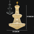 Ljojo Luxury Crystal Living Room Chandelier - Elegant Dining Room Pendant Lamp & Ceiling Light