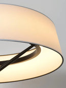 Ljojo LED Fabric Pendant Light - Modern Circular Hanging Lamp for Living, Dining, Bedroom, Kitchen, Island & Restaurant
