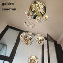 Modern Glass Ball Ceiling Chandelier Dimmable for Staircase Living Room by Ljojo