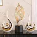 Ljojo™ Gold Swan Lovers Porcelain Figurines Room Decor Crafts