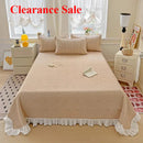Ljojo Modal Lace Bed Cover with Star Embroidery, Summer Quilted Sheet